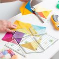 5 Pieces Quilting Template Set Sewing Machine Ruler Hand Patchwork. 