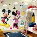 Mickey & Minnie Mickey Mouse Home Decoration star baby children cartoon bedroom room decor wall stickers removable kids nursery decal sticker Wall Decoration Stickers wall deco Mickey Balloon. 