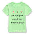 DIY print kids T-shirt summer boys/girls color clothes childen's top tshirt baby custom design T-shirt. 