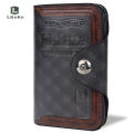 L KeKe Men's Wallet Fashion Vintage Multi-card Slot Wallet with Magnetic Buckle. 