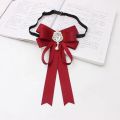 Bow bow tie women's shirt white collar tie to work. 