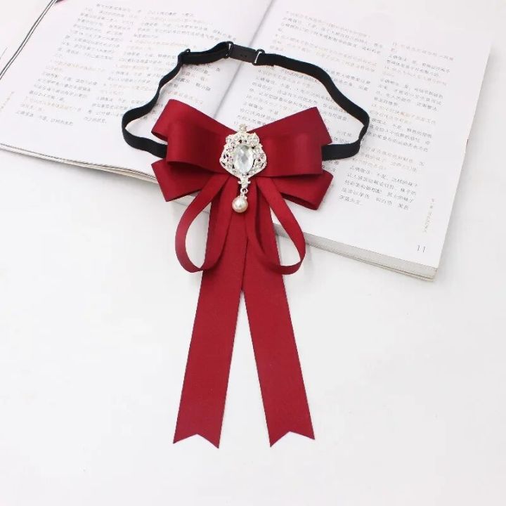 Bow bow tie women's shirt white collar tie to work