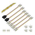 10mm Led Strip Connectors Strip Light 3 Pin Solderless Terminal Extension Connection Kit. 
