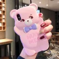 Cartoon bear silicone soft phone case for iPhone 13 12 11 pro Max mini xsmax XR x 7 8 plus 13pro 12pro iPone 13Promax case cover. 