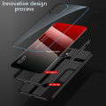 Biruiqu For Samsung Galaxy A04e Shockproof Gradient Tempered Glass Back Soft Silicone Edge Case Cover. 