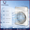 Vocoal 3 In 1 Desk Cooling Fan Spray Fan Quiet Cooling Air 3 Gear Wind Adjustment 7 Ambient Light Timer Mute USB Mini Portable Summer Fan Stand Fan Desktop Fan For Room Office. 