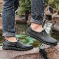 Fashion Low-Cut Rain Boots Men's Low-Top Non-Slip and Oilproof Kitchen Construction Site Work Shoes Car Wash Fishing Rubber Shoes Waterproof Shoes. 