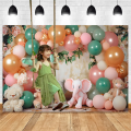 210X150cm Children'S Animal Birthday Background Cloth Balloon Photography Background Cloth Decor Easy Install Easy to Use , C. 