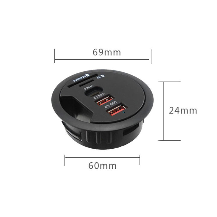 Usb%20Hub%20Mount%20In%20Desk%20Hubs%20Usb%203.0/2.0%20Hub%20With%20Sd/tf%20Reader%20External%20Stereo%20Sound%20Type%20C%20Port%20For%20Pc/%20Usb%20Splitter%20-%20Image%202