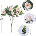 Bridal Bouquets Home Decoration Party Supplies Floral Arrangement Artificial Eucalyptus Rose Simulation Plants Leaves Lifelike Flowers. 