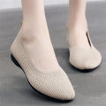 Jingrui Old Beijing Cloth Shoes Women's Single-Layer Shoes Spring and Autumn Summer Flying Mom Shoes Black Work Shoes Soft Sole Shoes Breathable. 
