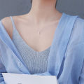 Female Popular Cross Pendants Necklaces / Elegant Clavicle Necklace / Simple Silver Color Chain Choker / INS Fashion Jewelry Accessories. 