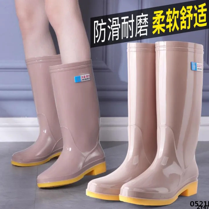 Shoes%20non-slip%20high-top%20mid-calf%20rain%20tendon%20rain%20boots%20spring%20and%20autumn%20warm%20rain%20boots%20rain%20sole%20rubber%20shoes%20waterproof%20women's%20winter%20fleece%20lining%20-%20Image%206