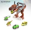 Dinosaur Toy with Movable Joints Interactive Dinosaur Toy Set with Moving Truck Educational Gift for Boys Tyrannosaurus Action Figure Fun Toddler Assembly Kit Perfect Birthday Present Simulation. 