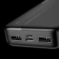 DUDAO K4S Power Bank 10000mAh 37Wh 2 USB A Outputs Type C Micro USB Inputs Black. 