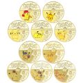 pokemon cards golden New Pokémon Commemorative Medal Pikachu Commemorative Coin Metal Handicraft Gold Commemorative Coin Gift Box Pokemon Toys giftParty Games Crafts. 