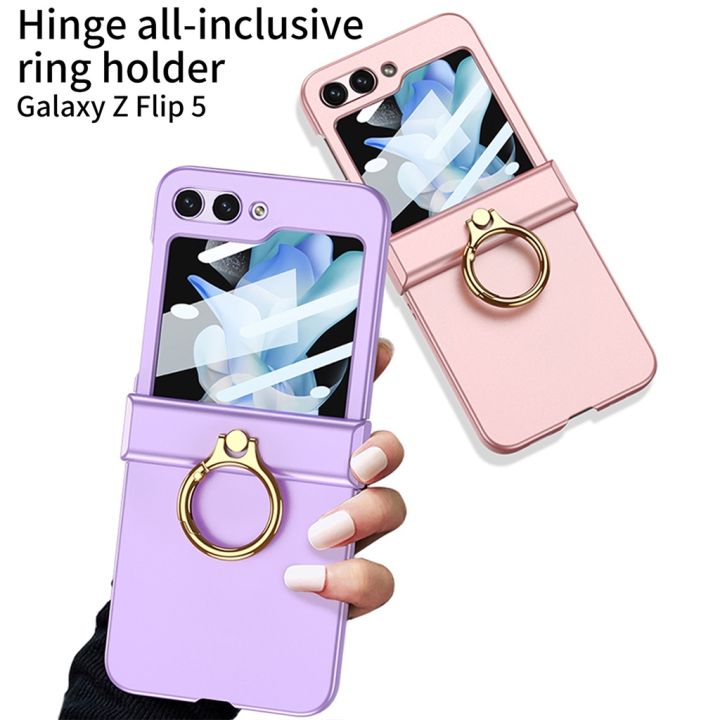 Case%20with%20Back%20Screen%20Protector%20for%20Samsung%20Galaxy%20Z%20Flip5%20Hinge%20Protection%20Ring%20Kickstand%20Slim%20and%20Thin%20Protective%20Cover%20for%20Galaxy%20Z%20Flip%205%20-%20Image%204