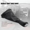 5 Speed Leather Manual Car Gear Shift Knob Lever with Boot Cover for Renault Clio 2 Clio 3 Megane 2 Scenic 2 Kangoo. 