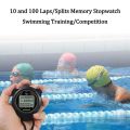 【ALLGOOD】Digital Sports Stopwatch, 10Lap /Split Memory Stopwatch Count Down Timer, Large Display Waterproof 12/24 Hour Clock. 