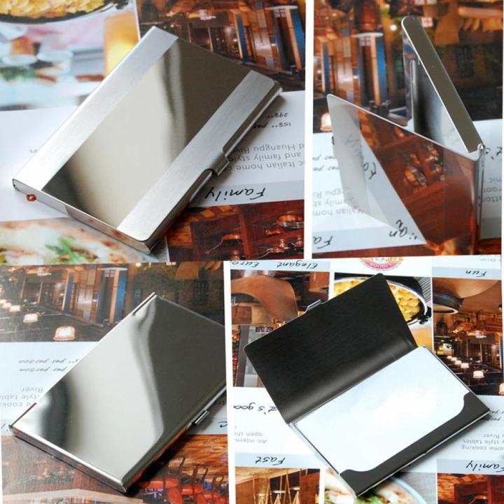 Portable%20Card%20holder%20case%20Practical%20Slim%20Sleek%20Business%20card%20holder%20Stainless%20steel%20Lightweight%20Stainless%20steel%20card%20holder%20for%20Office%20Business%20meetings%20Travel%20Professionals%20Networking%20-%20Image%202