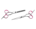 Curved Scissor Set - Perfect for Pet Grooming Used for Dog Cat Durable Stainless Steel Provided with Pouch and Steel Grooming Comb with Clean Cloth. 