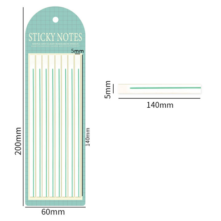 Extremely Thin Index Sticker Macaroon Color Line Post Note Transparent Fluorescent Index Tabs Flags Sticky Note Stationery Reading Aid Highlight Sticker School Office Supplies