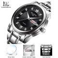 LouisWill Men Fashion Watches Quartz Watches Casual 30M Waterproof Watches Calendar Luminous Pointer Wrist Watches. 