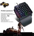 F6 Wired Gaming Keyboard with LED Backlight 39 Keys One handed Keyboard. 
