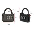 【ALLGOOD】1x Portable 3 Dial Digit Travel Combination Lock Dormitory Cabinet Lock Password Lock Luggage Padlock Backpack Zipper Lock. 