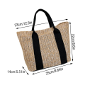 Handcrafted design Wicker handbag Versatile Eco-friendly Bohemian style Beach straw bag Lightweight Natural material Rattan basket bag for Beach vacation Poolside accessory Summer Picnic Casual outing. 