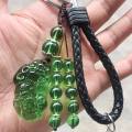 【Miga Plaza】SHIBEN Creative Classic Bag Pendant Car Key Chain Braided Rope DIY Making Natural Stone Luckly Pendant Pixiu Car Pendant Carved Jade Keychains Pendant Keychain. 