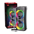 KTS-1860 Portable Wireless Bluetooth Speaker with Mic Partybox LED Light RGB Support Mic, FM, AUX, USB, SD Card Karaoke Speaker Buffel Subwoofer Music Player Party Box with Microphone KTS Speaker KTS 1860. 