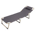 Foldable Sleep Bed Adjustable Backrest 3 Folds Portable Bed High Strength Support with Pillow for Outdoor Activities. 