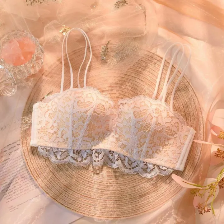TZ%20Arrival%20Rimless%20Back%20Lace%20Underwear%20Women's%20Upper%20Bracing%20Adjustable%20Parammary%20Small%20Chest%20Push-Up%20Bra%20Set%20-%20Image%208