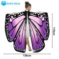 Soft Fabric Cape Soft Silky Wings Shawl Cape for Women Girls Fairy Nymph Pixie Cosplay Accessory Halloween Dress Up Party Costume Angel Wing Shawl. 