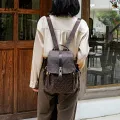 LouisWill Backpack Women Shoulder Bag Large Capacity Backpack Waterproof PVC Backpack Lightweight Laptop Backpack Fashion Backpack School Bag Vintage Printed Bags for Girls Teens Women’s. 