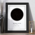 Custom Personalized Star Map Night We Met Anniversary Gift Wall Art Canvas Poster Prints Painting Picture Living Room Home Decor. 