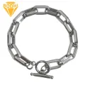 Durable ium Steel Bracelet Stylish ium Steel Chain Bracelet with Toggle Clasp for Daily Wear Parties Trendy Accessory for Men Women Highlight Match Accessory. 