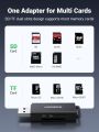 UGREEN SD Card Reader - Portable USB 3.0 Dual Slot Flash Memory Card Adapter Hub for SDXC, SDHC, MMC, RS-MMC, TF, Micro SDXC, Micro SDHC UHS-I for Mac, Windows, Linux, Chrome PC, Laptop. 