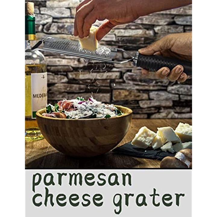 Manual%20Cheese%20Grater%20Ideal%20For%20Parmesan,%20Citrus,%20Lemon,%20Ginger,%20Chocolate%20And%20Nut%20Sharpened%20Stainless%20Steel%20Dishwashable%20Handle%20TPR%20&%20Protective%20Cover%20-%20Image%202