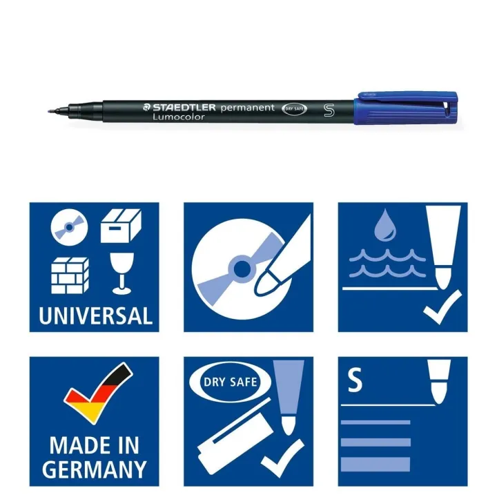 STAEDTLER%C2%AE%20Lumocolour%20Universal%20Permanent%20Marker%20313%20S%200.4%20Tip%20-%208%20Colours%20-%20Image%203