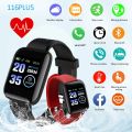 116 Plus Smart Watch - Heart Rate Monitor, Fitness Tracker for iOS and Android. 