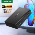 UGREEN 4k 60HZ HDR 1 in 2 out HDMI Splitter Dual simultaneous Display for laptop PS5 Switch. 