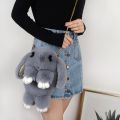 Cute Plush Rabbit Single Shoulder Bag Crossbody Bags Japanese Bunny Stuffed Rabbit Toy Children School Backpack Kids Gift Toys. 