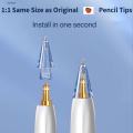 GOOJODOQ Apple Pencil nib tib Maximum reduction Stylus Nib Interchangeable Nib for Pencil 1/2 Clear Color Tip 4.0 3.5 3.0. 