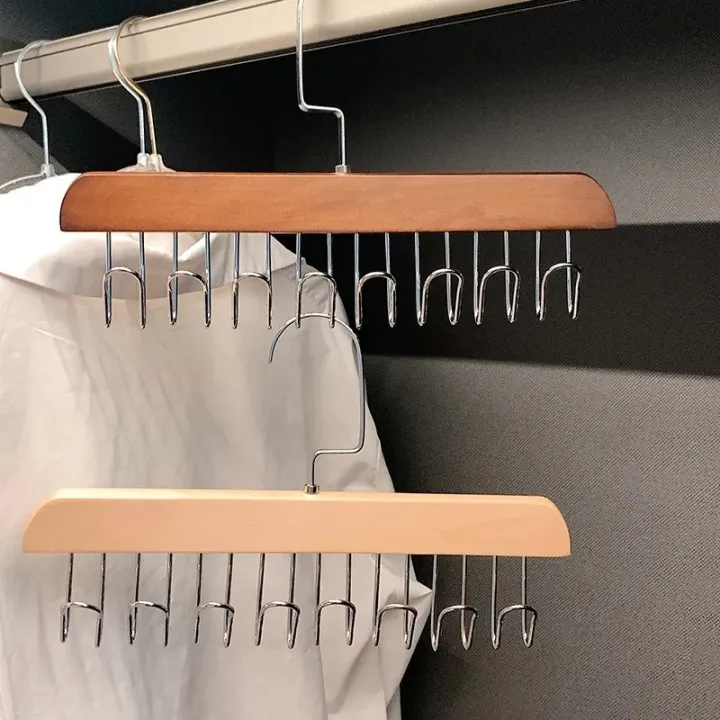 Multifunctional%20Wood%20Hanger%20%208%20Hooks%20Underwear%20Scarf%20Sling%20Tie%20Storage%20Rack%20%20Household%20Dormitory%20Clothes%20Drying%20Hangers%20%20Wardrobe%20Organizer%20Accessories%20-%20Image%204