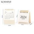 Desk Calendar 2024 2024 Mini Desk Calendar Simple Style Spiral Coil Planner for Events Logs Decor Office School Supplies Creative Coil Design Calendar. 