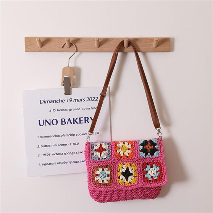 Casual%20Travel%20Bag%20Floral%20Crochet%20Handbag%20Women's%20Straw%20Handbag%20Trendy%20Handmade%20Bag%20Crochet%20Tote%20Bag%20-%20Image%205