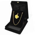 1 x Velvet Necklace Chain Jewelry Display Storage Box Gift -Black. 