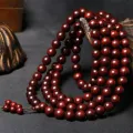 Collection-Level Pterocarpus Santalinus Bracelet Hand-Held Car Hanging Rosary/Prayer Beads Old Materials Full Gold Star Men's and Women's Sandalwood. 